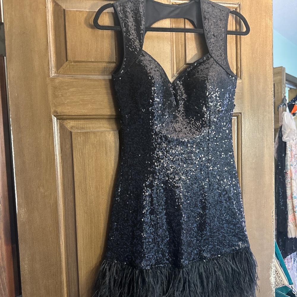 Guess black sequin dress